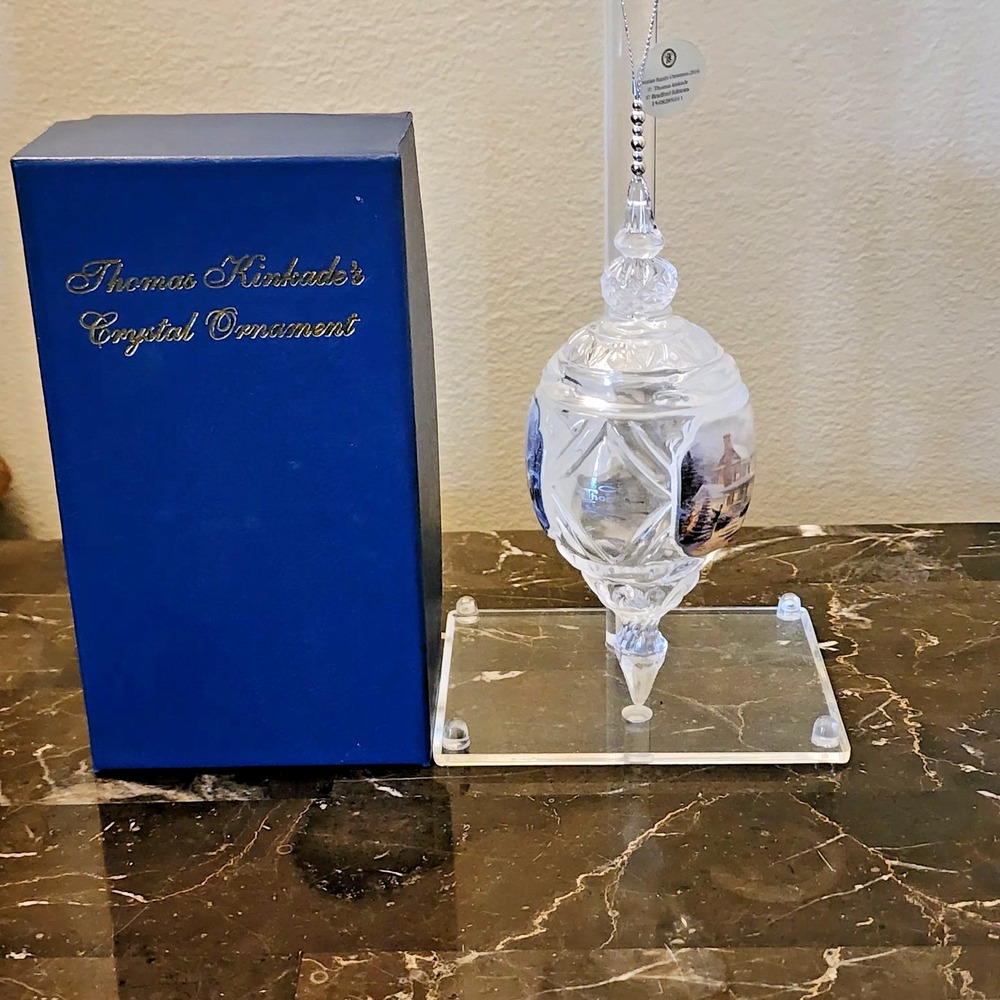 Thomas Kincade "Together at Heart" 2014 Crystal Ornament in box